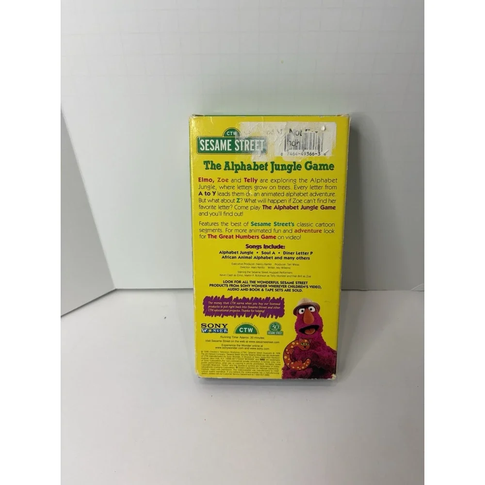 Sesame Street - The‎ Alphabet Jungle Game (VHS, 1998)